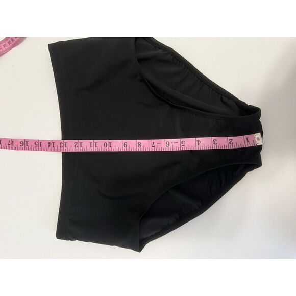 Magicsuit By Miraclesuit Elsa Tankini Top & Bottom Swimsuit Black V Neck Size 10 - Picture 15 of 16